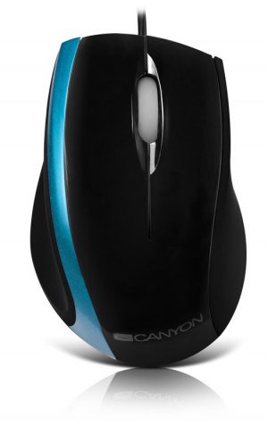 Мишка CANYON CNR-MSO01NBL, Черно - Синя