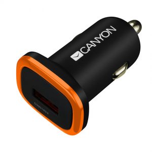 Универсално зарядно за кола CANYON CNE-CCA01B, 1xUSB, 5V-1A