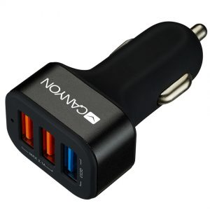 Зарядно за кола CANYON CNE-CCA07B, 3xUSB, 1 Quick Charger QC3.0