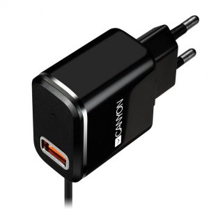 Зарядно устройство CANYON CNE-CHA041BS, 5V-2.1A