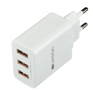 Зарядно устройство CANYON CNE-CHA05W, 3xUSB