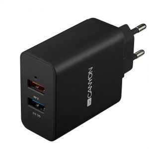 Зарядно устройство CANYON CNE-CHA07B, 2xUSB