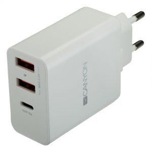 Зарядно устройство CANYON CNE-CHA08W, 3xUSB