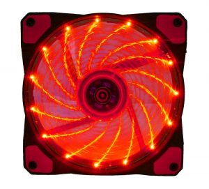 Вентилатор GAMMEC 12CM 15LED Червен FG15RE
